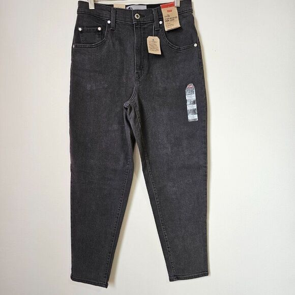 NWT LEVI'S STRAUSS SILVER TAB GREY HIGH WAISTED MOM JEAN SIZE W29 L27 - Picture 1 of 16